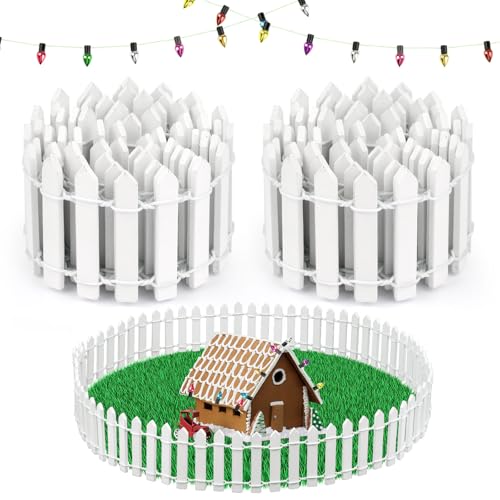 Honosen Wichtel Zubehör Weihnachten, 2 Stück Wichtel Zaun Gartenzaun...