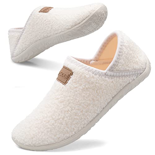 Image of Spesoul Fuzzy House Slippers for Women Men Indoor Closed Back Lightweight Cozy Faux Furry Lining Barefoot House Shoes Slipper Socks for Bedroom Home Office Yoga Outdoor Walking Shoes