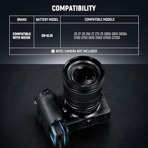 Image of NEEWER D Tap to EN-EL15 Dummy Battery with Cable for V Mount Battery, Stable Continuous Power Supply for Nikon Z8 Zf Z6 Z6II Z7 II Z5 D850 D810 D810A D780 D750 D610 D500 D7500 D7200, VP-EP5B