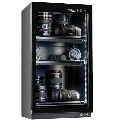 Gabinete deshumidificador de cámara, caja seca electrónica para equipos de fotografía con temperatura constante y luces LED, capacidad de 15L/20L/30L/40L/50L