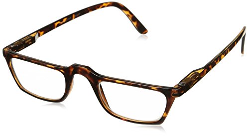 Peepers by PeeperSpecs Tortoise Shell Half Rectangular Reading Glasses, 45 mm + 3