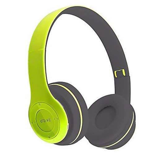 REEPUD Over The Head Wireless Bluetooth Headphone with Soft Ear COUSIONS for Gaming with AUX & MP3 Support for Gaming & Music for All Compatible Device (Green)