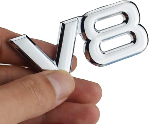 Image of 1Pc 3D V8 Premium Car Side Rear Trunk Emblem Alloy V8 Engine Badge Decals Nameplate fits Cars Trucks SUV (Chrome)