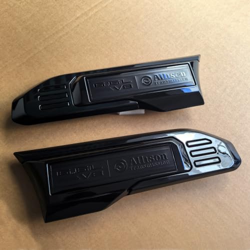 Image of 2pack OEM 2024+ 6.6L V8 Allison Vent 3D Emblem Replacement for Sierra 2500HD 3500HD 86790678 (Gloss Black)