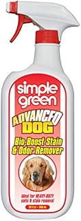 Simple Green Advanced Dog Stain & Odor Remover - Bacteria & Enzyme Cleaner for Large Dogs - Stain Remover for Carpet & Fabric – eliminates Urine Odor (32 oz Sprayer)