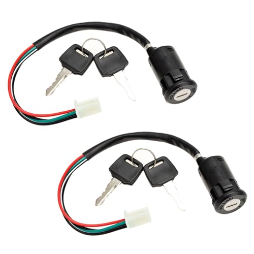HHZL Ignition Switch with Key, 4 Wire Pin Ignition Key Switch Set for 50cc 70cc 90cc 110cc 125cc...