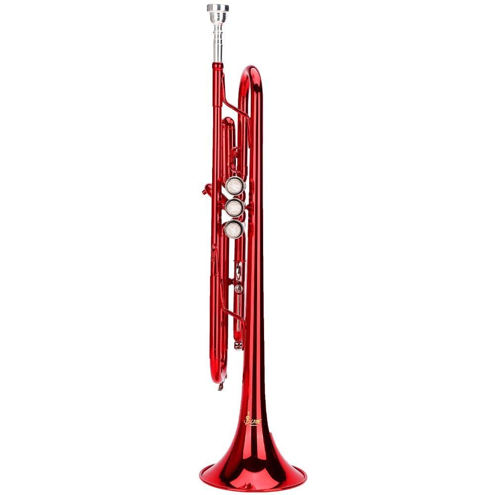 Bnineteenteam Trompette en Laiton, Trompette Plate en Laiton pour Instrument à Vent Trompette Music en 3 Couleurs différentes