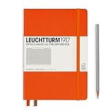 Leuchtturm1917 Medium Size Hardcover Notebook - Squared Pages - Orange