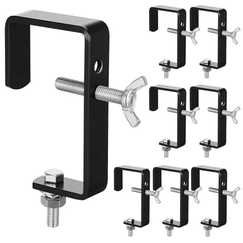 Zonon 8 Pack Square Tube Truss Clamp Hook, Heavy Duty Stage Light Clamp for Square Truss 40-60mm OD...