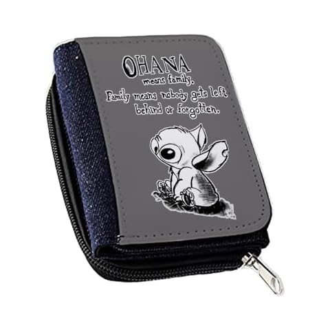 Means Family Stitch Denim Coin Wallet for Women Cover