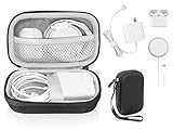 Handy Protective Case for MacBook Air Power Adapter, Also Good for USB C Hub, Type C Hub, USB Multi Ports Type c hub, Featured Compact case for Easy Storage and Protection, mesh Pocket (Matte Black)