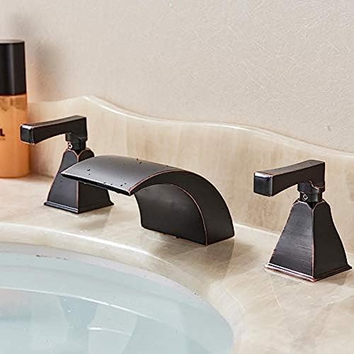 Robinet cascade de baignoire à double commande en laiton chromé pour salle de bain