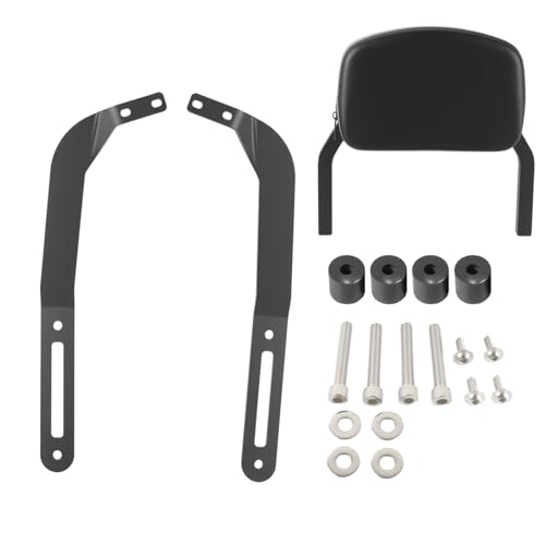 Motorcycle Detachable Passenger Sissy Bar Backrest with Cushion Pad Compatible with Kawasaki Eliminator 500 450 2024-2025 Black - Thumbnail 7