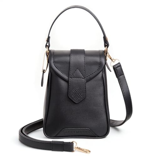 Image of SACCI MUCCI Women's Small Handbag /Cross-Body Phone Bag - Stylish PU Leather Mobile Purse with Adjustable Strap