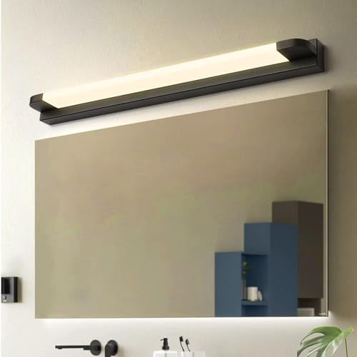 LED lámpara de espejo baño moderna y aplique de pared negro de 46cm