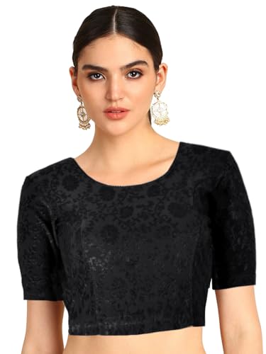 Image of Chandrakala Readymade Blouses for Women Sarees,Stretchable(B202-P)