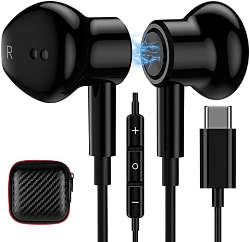 TITACUTE USB C Headphone for Samsung S22 S22+ S21 S20 FE A53 Magnetic Wired Earbuds Noise Canceling Stereo in Ear Type C Earphone with Microphone for ...