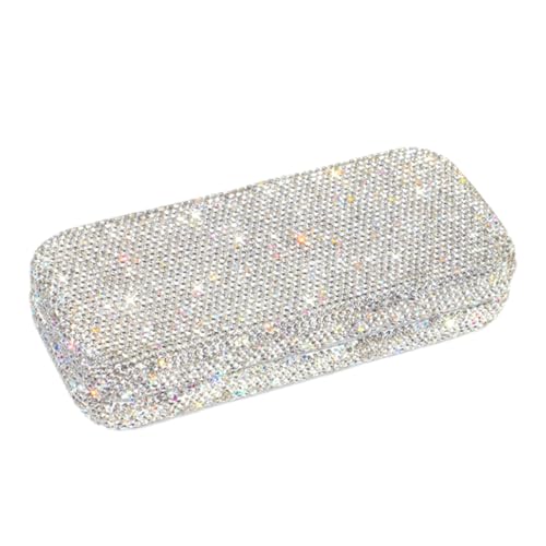 Estuche Para Gafas De Mujer - Estuche Para Gafas Con Diamantes De Imitación | Estuches Brillante Con Diamantes Des Imitación Y Cierre A Presión | Estuches Paraa Gafa Cons Diamantess Des Imitacións Par