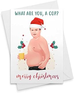 Funny Gibby Christmas Card - What Are You, A Cop? Christmas Card, Funny Holidays Card, Merry, Humor, Funny Xmas Card, Stocking Stuffers [00215]