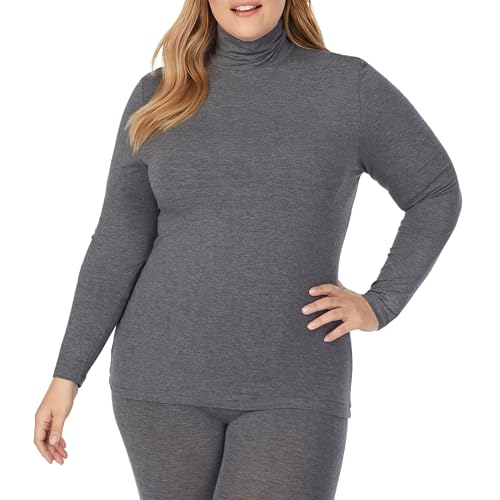 Image of Cuddl Duds Women's Softwear with Stretch Long Sleeve Turtle Neck Top