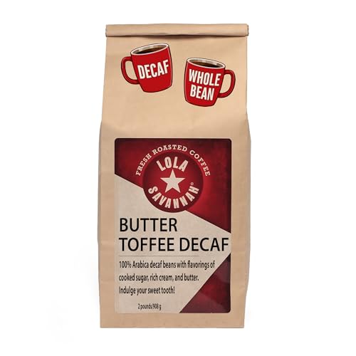 Lola Savannah Butter Toffee Café Descafeinado en Grano 2lb miniatura 1