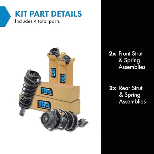 Image of TRQ Front and Rear Strut & Coil Spring Assembly Set Driver & Passenger Sides Compatible with 09-13 Subaru Forester
