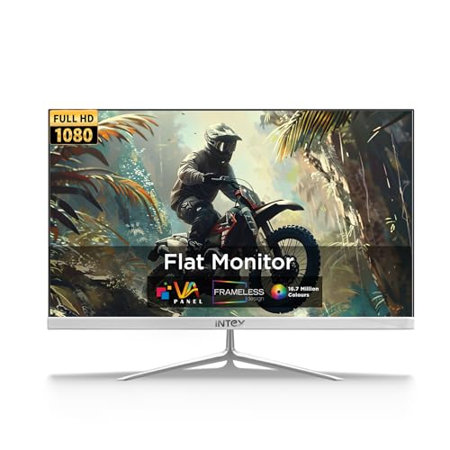 Image of Intex 22 Inch Flat Gaming Monitor | Full HD 1080p | 120Hz Refresh Rate | VA Panel | Frameless Design | Built-in Speakers | HDMI & VGA | Gaming & Office Use
