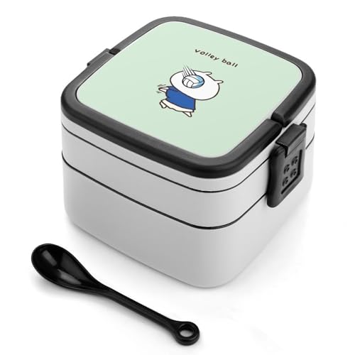 弁当箱 うさ まる おべんとう箱 ランチボックス 2段 大容量 軽量 遠足 子供用 軽量 通勤 通学 女性 男性 One Size