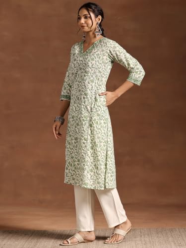 Image of Libas Printed Cotton Straight Kurta