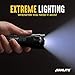 SAMLITE- LED Tactical Flashlight with 5 Options, Bright LED Light, Laser Pointer, UV Blacklight, Green Light and Magnetic Bottom - Water Resistant - (3 AAA Batteries Included)