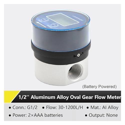 Medidor de flujo de engranaje ovalado de 1/2 pulgada con sensor digital para combustible y aceite 3