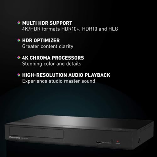 Image of Panasonic DP-UB150-K 4K Blu-ray Player with HDR10 Plus and Hi-Res Audio (Black, ) (Renewed)