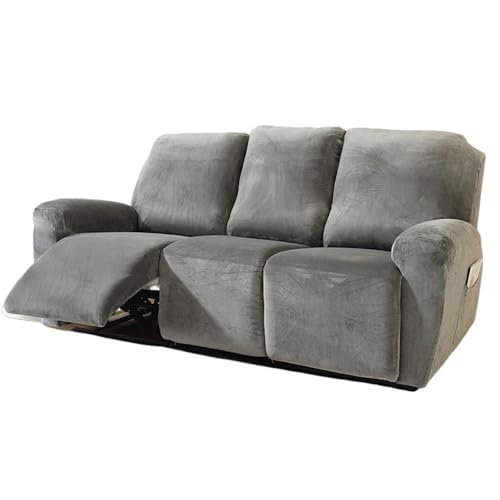 マッサージチェアカバー 3人掛け 肘付き サイドポケット リクライニングソファーカバー リクライニングチェア ソファー リクライニングシート 電動ソファー 椅子 応接ソファー 汚れ対策 滑り止め 伸縮 汚れ防止 洗える