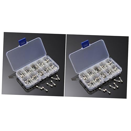 Kit de fusibles de vidrio de acción rápida Angoily 200 piezas con valores variados de amperaje para uso automotriz miniatura 1