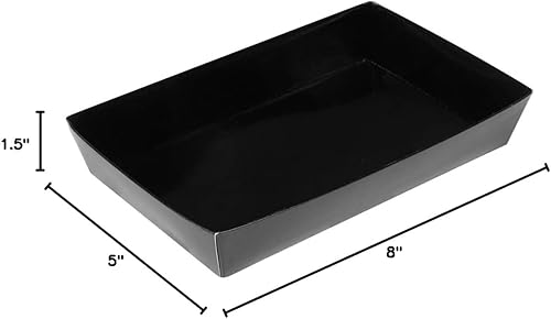 Miniatura 19 de Restaurantware Matsuri Vision - Bandejas de sushi medianas de 8 x 5 x 1.5 pulgadas, 100 cajas de embalaje de sushi a prueba de grasa, tapas que se