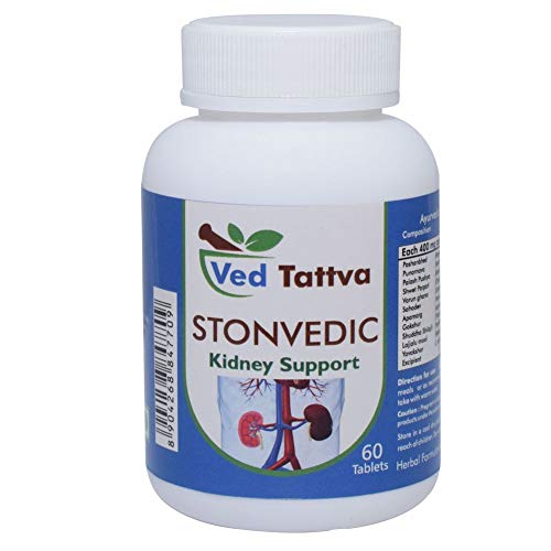 Ved Tattva Ston Vedic 60 Tablets for Kidney Stone, Improves Kidney Function, Ayurvedic Pills For Urinary Stones and Other Kidney Ailments (Pack Of 2) Ved Tattva Ston Vedic 60 Tablets for Kidney Stone, Improves Kidney Function, Ayurvedic Pills For Urinary Stones and Other Kidney Ailments (Pack Of 2)