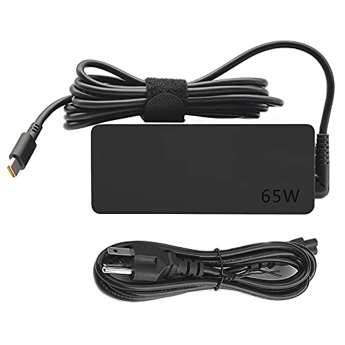 65w Type C Laptop Charger for Lenovo Thinkpad T480 T480S T490 T490S T570 L380 L480 L580 Chromebook C330 S330 C340 300e 500e AC Adapter