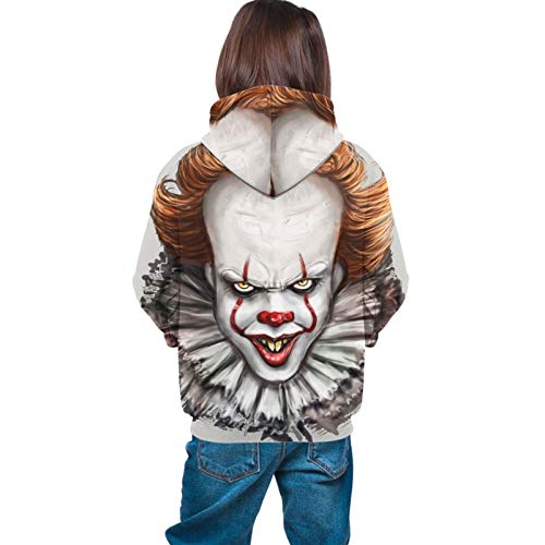 Step-Hen King's It Pen-Nywise Unisex Children Hooded Sweater, Colorful Hat Rope, Thick Sports Hoodie Black #TOP3