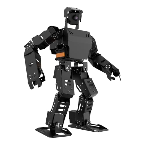 Image of AiNex ROS Smart Robot for Raspberry Pi 5 Programmable 24 DOF Humanoid Robot PC APP Wireless Controller, AI Vision Walking Hurdling Grasping Kicking Boxing Stand Up Automatically, with RPi 5 8GB