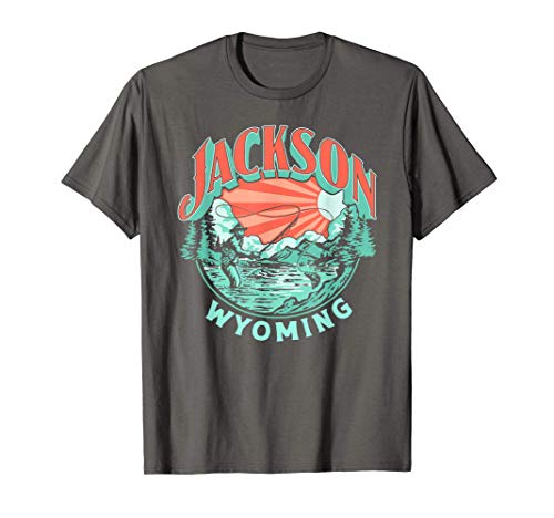 Jackson Wyoming Vintage Fly Fishing Eighties Retro Maglietta