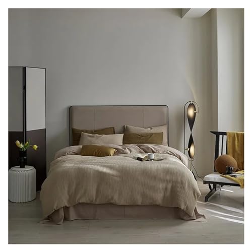 GUHPZA Juego De Cama De Cuatro Piezas De Algodón Lavado con Tejido Gofre, Funda Nórdica, Sábanas, Fundas De Almohada, Funda De Edredón Doble, Tamaño Queen Y King, Jueg,A-King Size 4 pcs
