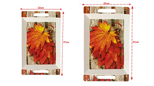 Image of Crystal By UPC Melamine Serving Tray, Set of 2 (Medium and Large Size) Rosseate Series Tray