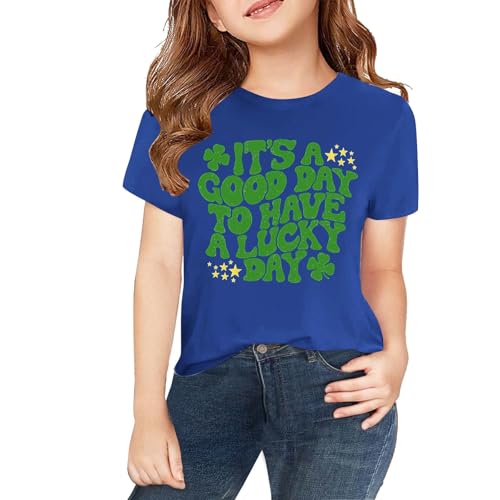 St Patricks Day Outfits Kids Ireland Top Irish Tee Shamrock Shirt for Girls Boys Green Holiday Short Sleeve T-Shirt2