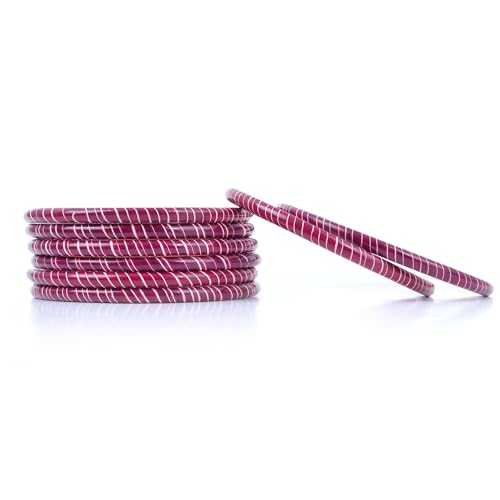Image of Lac Bangle Set For Women and Girls | Jaipuri Lakh Lehariya Chudi Set | Rajasthani Traditional Chuda |Set of 8