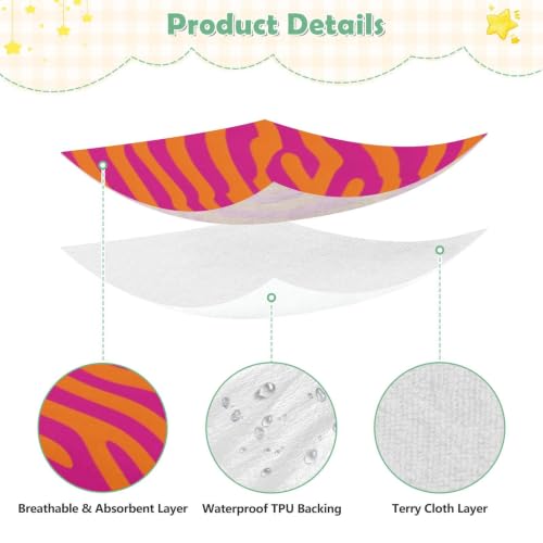 Drap imperméable bébé zèbre rouge protège lit 132 x 71 cm - 6