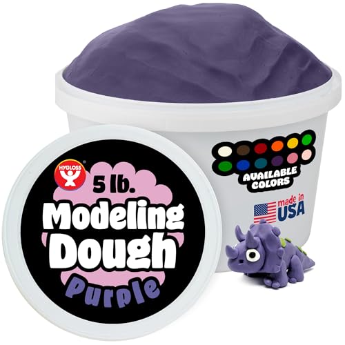 Hygloss Play Modeling Dough for Kids – Safe & Non-Toxic Sensory Dough for Arts and Crafts – 5 lb Tub – Play Clay for Toddler Activities, Preschool Classroom Must-Haves – Purple Color, Unscented