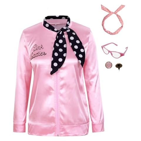 Kasoya 1950s Pink Satin Jacket with Scarf Cover