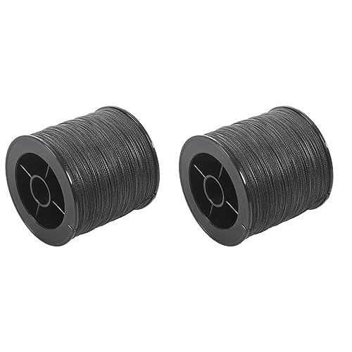 Daijianbin 2 unidades 500M 50Lb 4 hilos multifilamento Pe Trenid Sedal de pesca (negro)