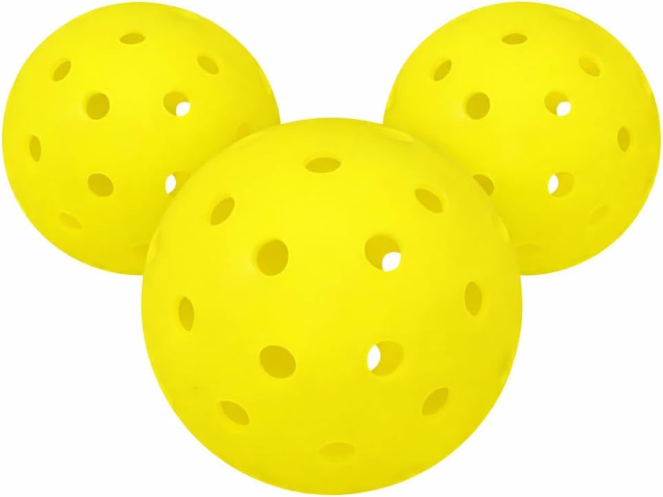 Outdoor Pickleballs 3 Pack – Durable Precision Flight Pickleball Balls for Outdoor Courts – Consistent Bounce for Recreational & Competitive Play