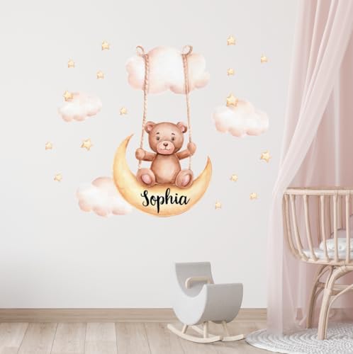 Vinilo Decorativo Personalizado Oso para Pared Infantil miniatura 5